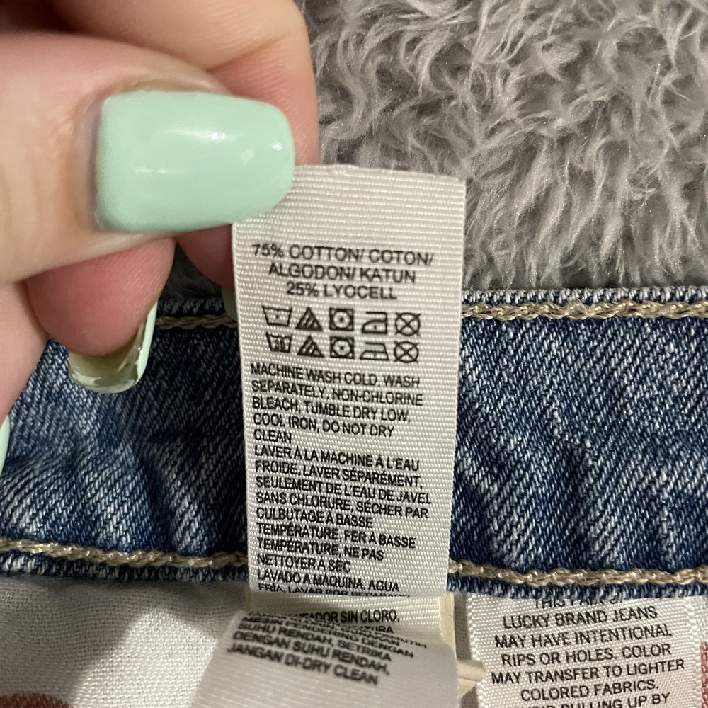 Lucky‎ Brand Jeans Womens Size 2/26 Sienna Slim Boyfriend Blue Denim Distressed - Picture 5 of 10